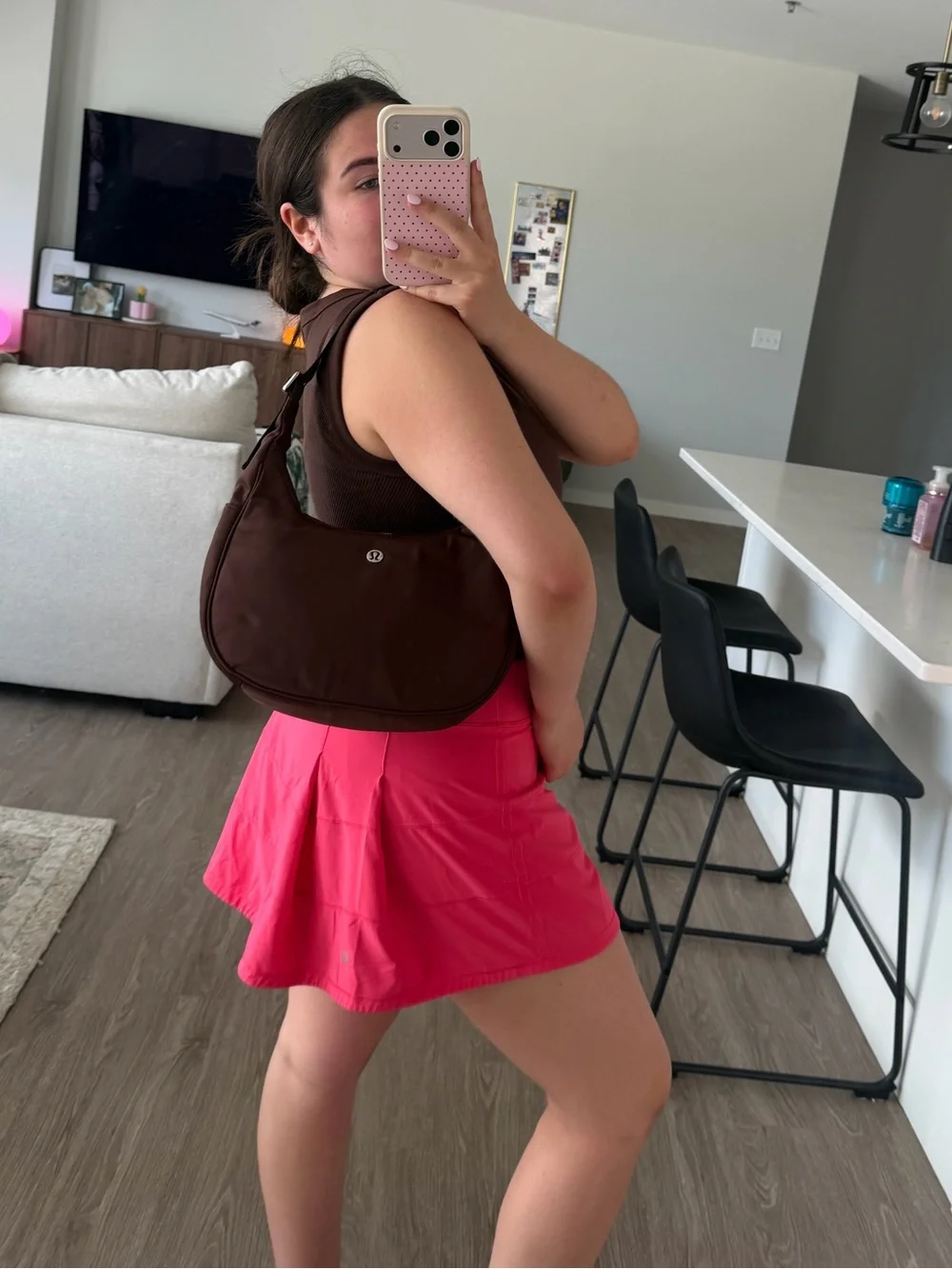 Brown Lululemon City Essential Shoulder Bag